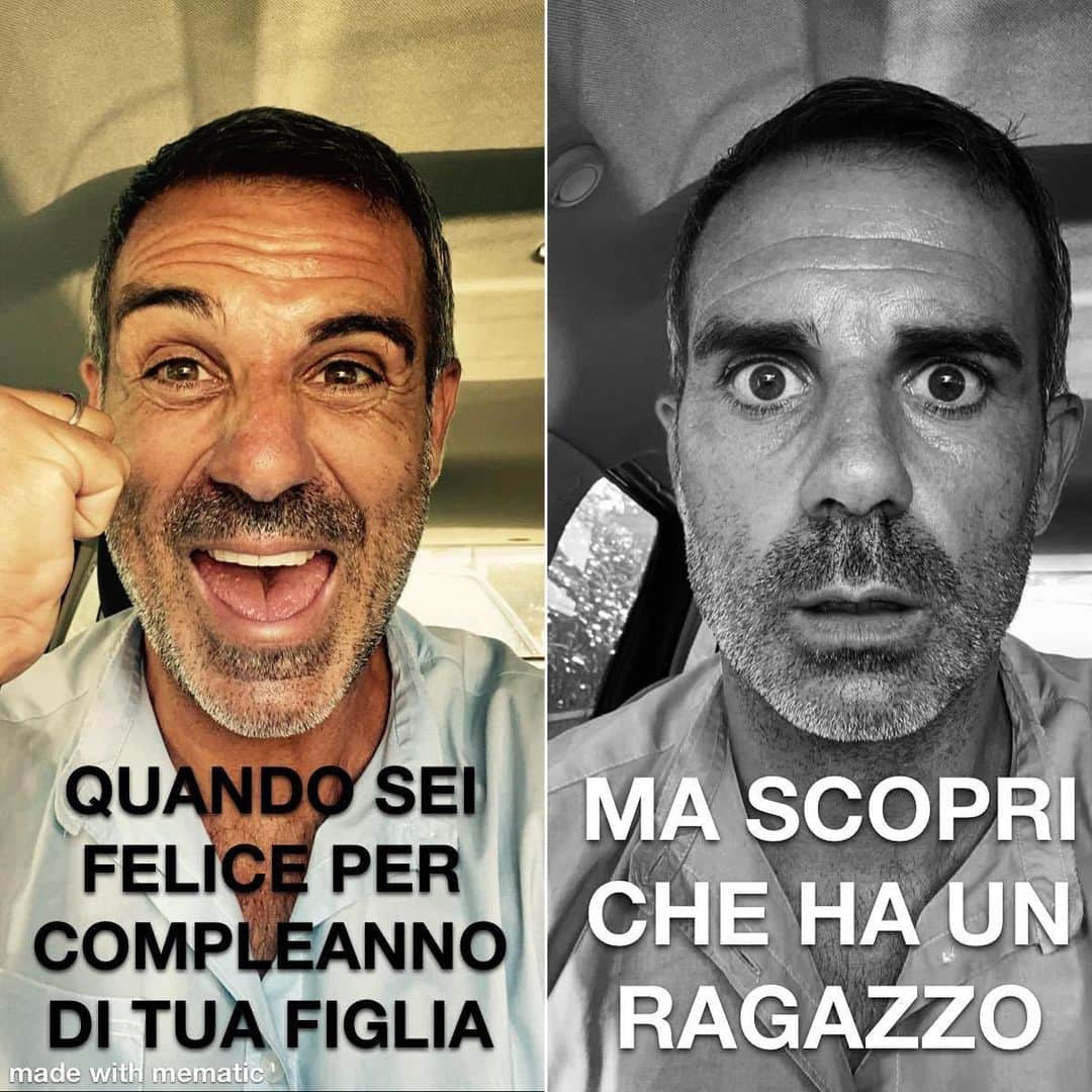 ステファノ・ソレンティーノのインスタグラム：「Amore la sorpresa oggi l’hai fatta tu a papà! 😱😱😱😱😱 Buon compleanno ❤️ @sorrentino_carlotta #15anni #failabrava 😂」
