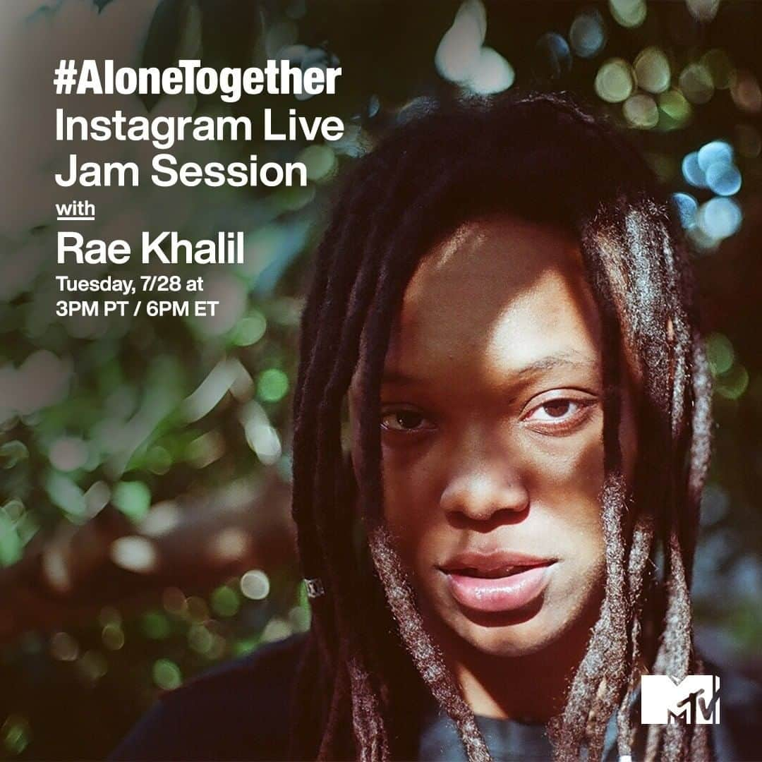 MTVさんのインスタグラム写真 - (MTVInstagram)「I'll be seeing you at @raekhalil's #AloneTogether jam session today, no excuses ✨ Don't miss it on my Instagram Live, today at 3pm PT / 6pm ET.」7月29日 3時30分 - mtv