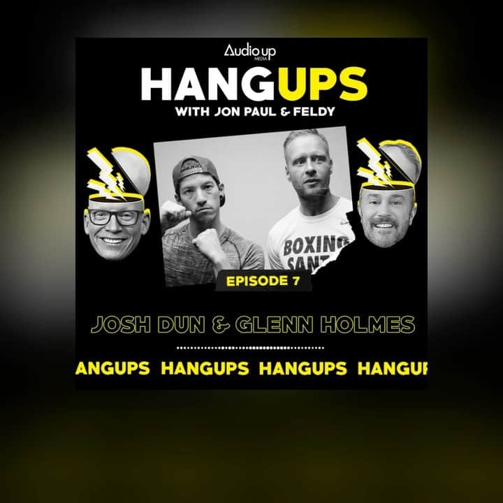 ジョン・フェルドマンのインスタグラム：「Check out the latest #hangups podcast with @joshuadun and @glennholmesla I love these guys!! They push me to be a better athlete and human! @audioupmedia @jonpaulcrimi link in bio!」
