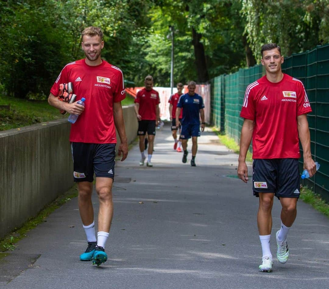 マーヴィン・フリードリヒのインスタグラム：「Auf gehts Eisern.. 🔴⚪️ #unionberlin #vorbereitung #unveu #berlin #eisernunion」