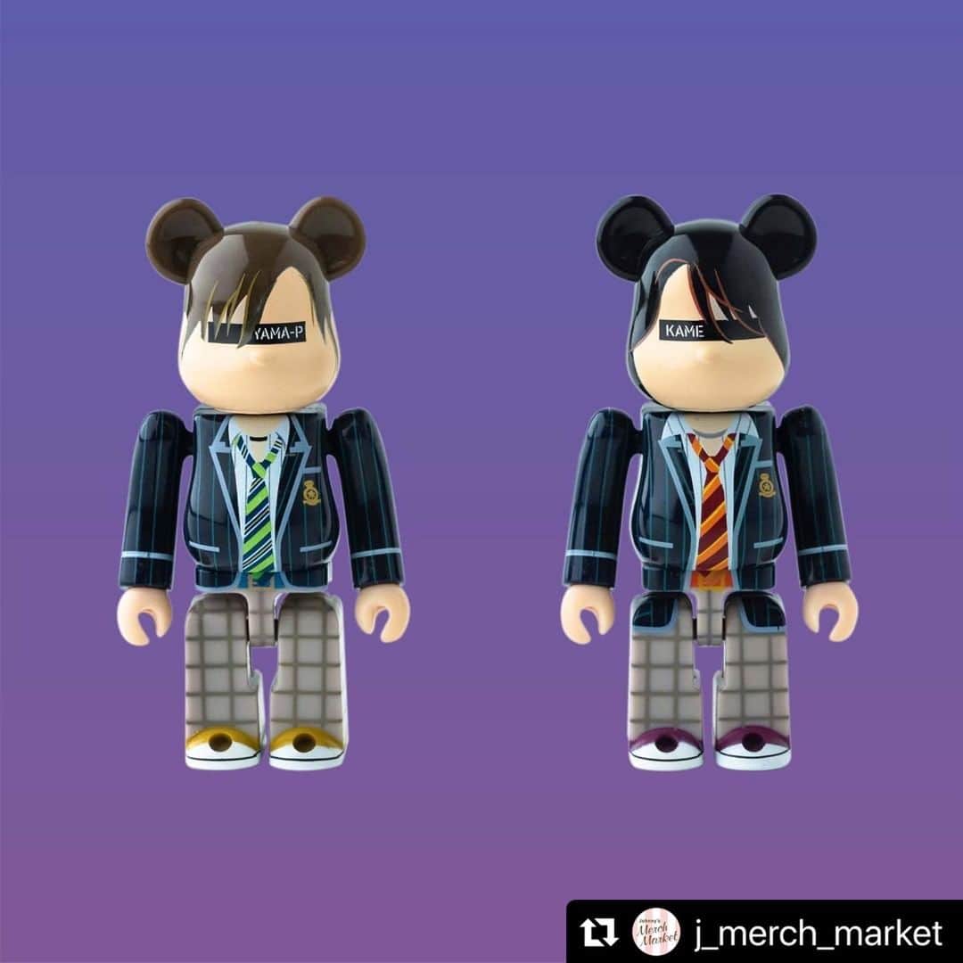 MEDICOM TOYさんのインスタグラム写真 - (MEDICOM TOYInstagram)「#Repost @j_merch_market with @make_repost ・・・ . KAME & YAMA-P Dome Tour 2020 SI 『青春アミーゴ』 Collaboration BE＠RBRICK . This BE@RBRICK X Kame&YamaP bears are just the decoration you need in your house! . . © 2020 MEDICOM TOY . ※販売期間：8月12日(水)23:00まで #j_merch_market」7月29日 13時33分 - medicom_toy