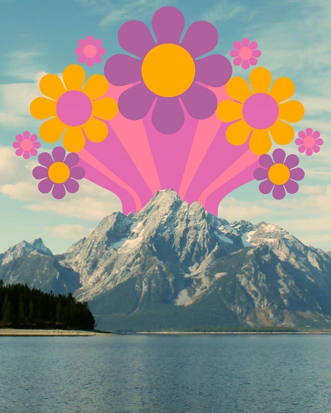 のインスタグラム：「AWWWH!!!! I love @aprilseelbach her art works!!!!!!!!!🌈🌼⛰ One of the good things about Instagram is that you can randomly find your favorite artist.  And even if we live far across the ocean, I can connect with them! 🌈🌼⛰  . . #Repost @aprilseelbach ・・・ Been gearing up Uncle the van, aka “Sea Foam Home” aka “Isolation Station” for our departure Sunday. See you soon Grand Teton 😍」