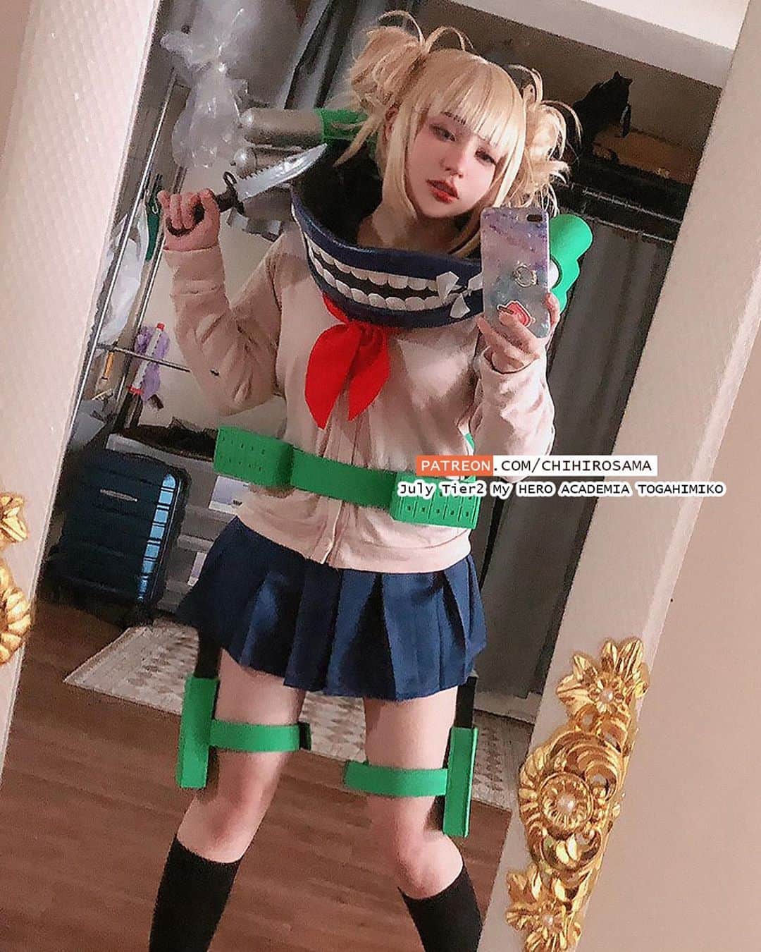 千尋のインスタグラム：「Toga is so kawaii ////// Give me your blood will you?(laugh  July's Patreon last for 2 days to subscribe!! Tomorrow will announce Tier 4's reward~~~  渡我好可愛]////// 給我你的血液吧(笑)  7月電子寫真剩下最後兩天啦!! 明天會公布等級四的獎勵喔~~~  #MyHeroAcademia #MyHeroAcademiacosplay #僕のヒーローアカデミア #TogaHimiko #togahimikocosplay #cosplaygirl」