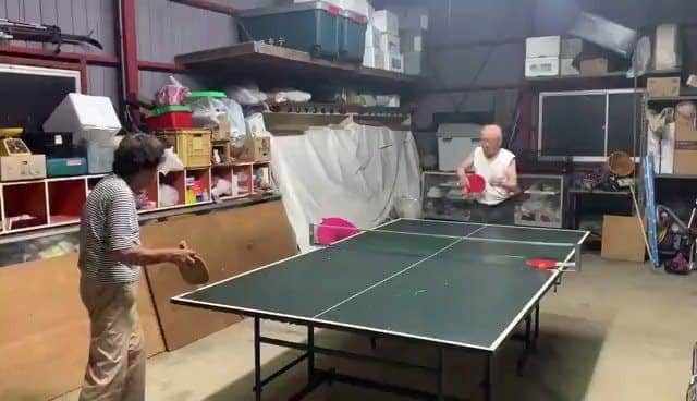 のインスタグラム：「Retirement goals 😂 86-year-old grandma smashing 92-year-old grandpa at #tabletennis  #TT4All #ForAllForLife #PingPong #Tischtennis #Bordtennis #tenisdemesa #tennisdetable #乒乓球 #桌球 #卓球 #탁구  #настольныйтеннис」
