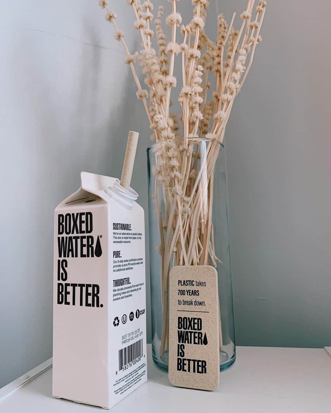 BoxedWaterさんのインスタグラム写真 - (BoxedWaterInstagram)「Who loves a #flashsale? We do! 🙌  Spend $90 and receive our free eco kit, including: - #BoxedWater t-shirt printed on a super-soft sueded tee - Repurposed Boxed Water™ carton notebook - Reusable wheat straw with case and cleaning brush - Beeswax wrap for food storage - Reusable canvas tote Get to our website quick using the link in our bio!」7月30日 1時46分 - boxedwater