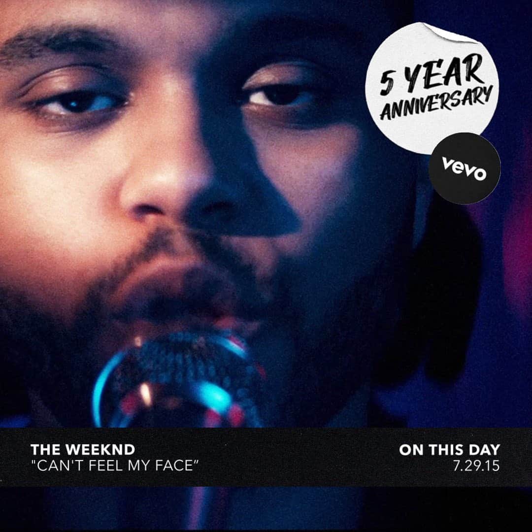 Vevoさんのインスタグラム写真 - (VevoInstagram)「Yes, it's been 5 years since @theweeknd released his video for "Can't Feel My Face" 😲 Scroll through our video anniversary spotlight to learn all the facts behind the unforgettable visual! 🔥 ⠀⠀⠀⠀⠀⠀⠀⠀⠀ ▶️[Link in bio] #Theweeknd #Cantfeelmyface #5years」7月30日 2時07分 - vevo
