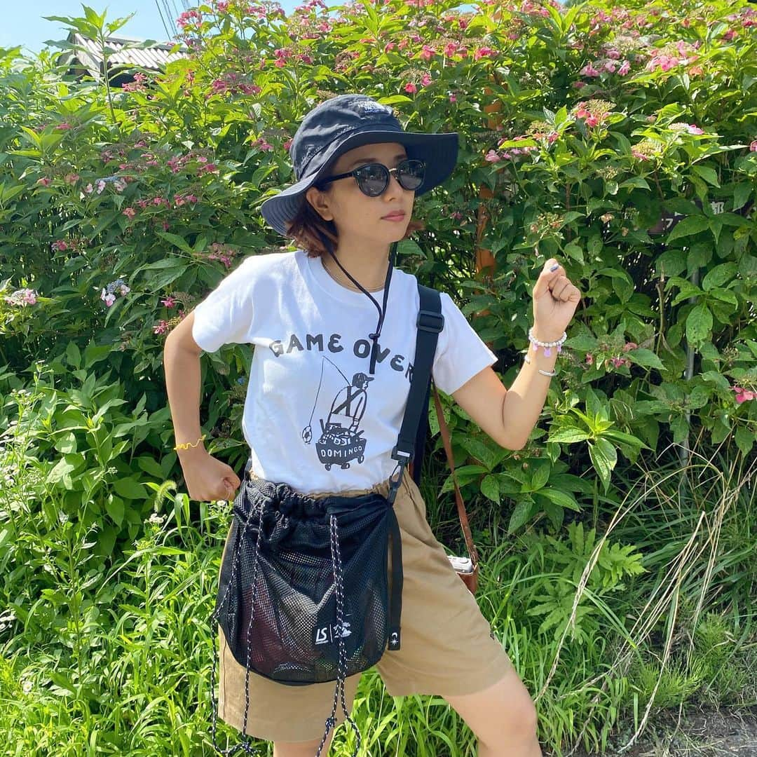 Aya（高本彩）さんのインスタグラム写真 - (Aya（高本彩）Instagram)「GAME OVER🎣  t-shirt•pants•bag•sunglasses / @luzesombra_official   HORIZON HAT / @thenorthfacejp   #私服#luzesombra#thenorthface#帽子はなほとはこべさんからのプレゼント#めっちゃかわいい#撮影の時は動きやすい服にかぎる」7月29日 17時17分 - aya_dream04