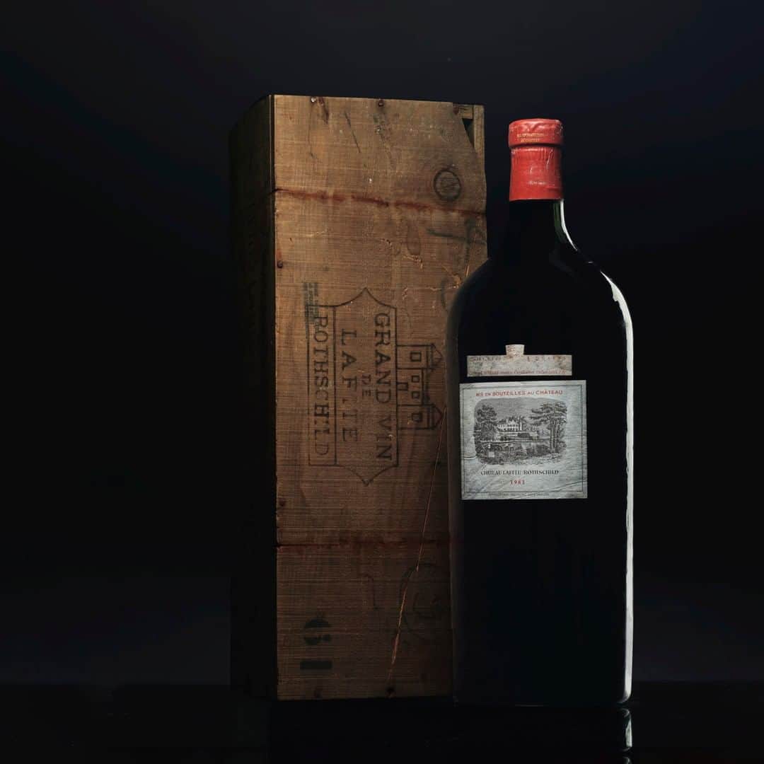クリスティーズさんのインスタグラム写真 - (クリスティーズInstagram)「This bottle of Château Lafite-Rothschild 1961 has been stored in its banded, untouched original wooden case and was purchased by collector Benjamin Ichinose in honor of his daughter's birth year.⠀ .⠀ Château Lafite-Rothschild 1961, 1 imperial per lot. Estimate: $6,000- $10,000.⠀ .⠀ The Benjamin Ichinose Collection of Fine and Rare Wines — 16-31 July, online.⠀ .⠀ #rarewine #finewine #benjaminichinose #chateaulafiterothschild #1961 #wine #wineauction」7月29日 18時52分 - christiesinc