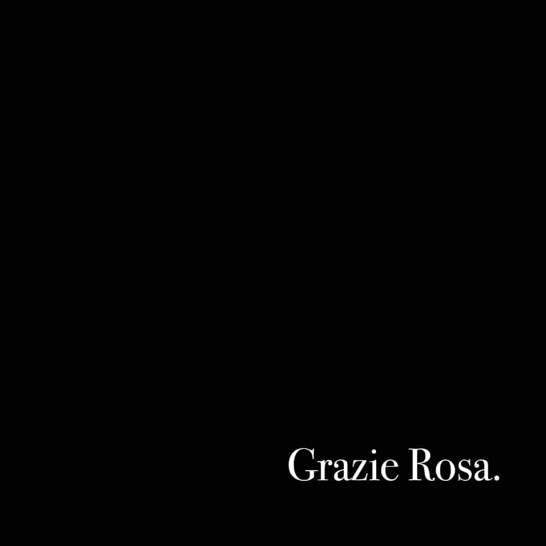 のインスタグラム：「Oggi si spengono i nostri riflettori, perché si è spento il nostro faro. Rosa, punto di  riferimento assoluto per tutti coloro che l'hanno conosciuta ed hanno lavorato al suo  fianco.   Grazie Rosa  ___________________  Today we turn our lights off, as our lighthouse has gone out. Rosa, absolute reference  point for all those who have known and worked alongside her.   Thank you Rosa」