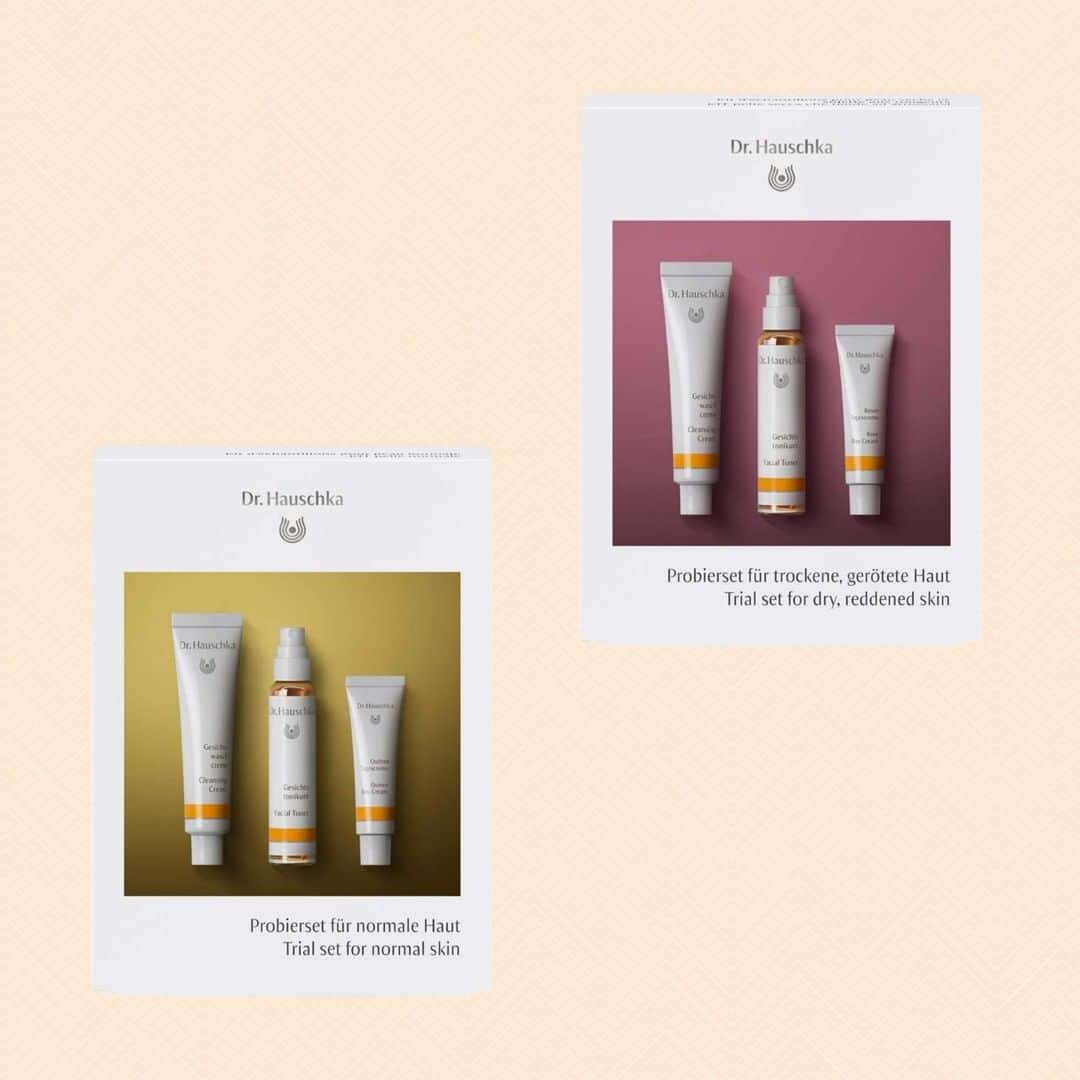 Dr. Hauschka Japan ドクターハウシュカのインスタグラム：「【スターターキット2種リニューアル】⁠ Dr.ハウシュカのスキンケアのお試しキットが、⁠ お求めやすい価格でリニューアル😀⁠ 今だけ送料無料キャンペーンでお届けしてます。⁠ .⁠ .⁠ 肌タイプに合わせて、ノーマルスキンの方には左側のキット、乾燥が気になる方に右側のキットをご用意しています。⁠ .⁠ .⁠ この3アイテムで、朝のスキンケアは完了。お求めやすい価格で、ご自身のお試し用にも、ちょっとしたギフトにも喜ばれます。送料無料でお届け中です。⁠ .⁠ ⁠⁠詳しくは公式ホームページへ⁠ →@drhauschkajapan⁠ .⁠ .⁠ #ドクターハウシュカ#Drハウシュカ#オーガニックコスメ#敏感肌#敏感肌でも安心#敏感肌でも使える#敏感肌用#敏感肌コスメ#オーガニック#オーガニックコスメ好きな人と繋がりたい#オーガニック好きな人と繋がりたい#オーガニック化粧品#オーガニックスキンケア#オーガニックライフ#ナチュラルコスメ#ナチュラルな暮らし#丁寧な暮らし#スキンケア難民#スキンケア大事#スキンケア#スキンケア好きさんと繋がりたい#サステナブル#サステナブルライフ#サステナビリティ#海外コスメ#在宅コスメ#おうち時間#肌質改善#トライアルキット#トライアル⁠ ⁠」