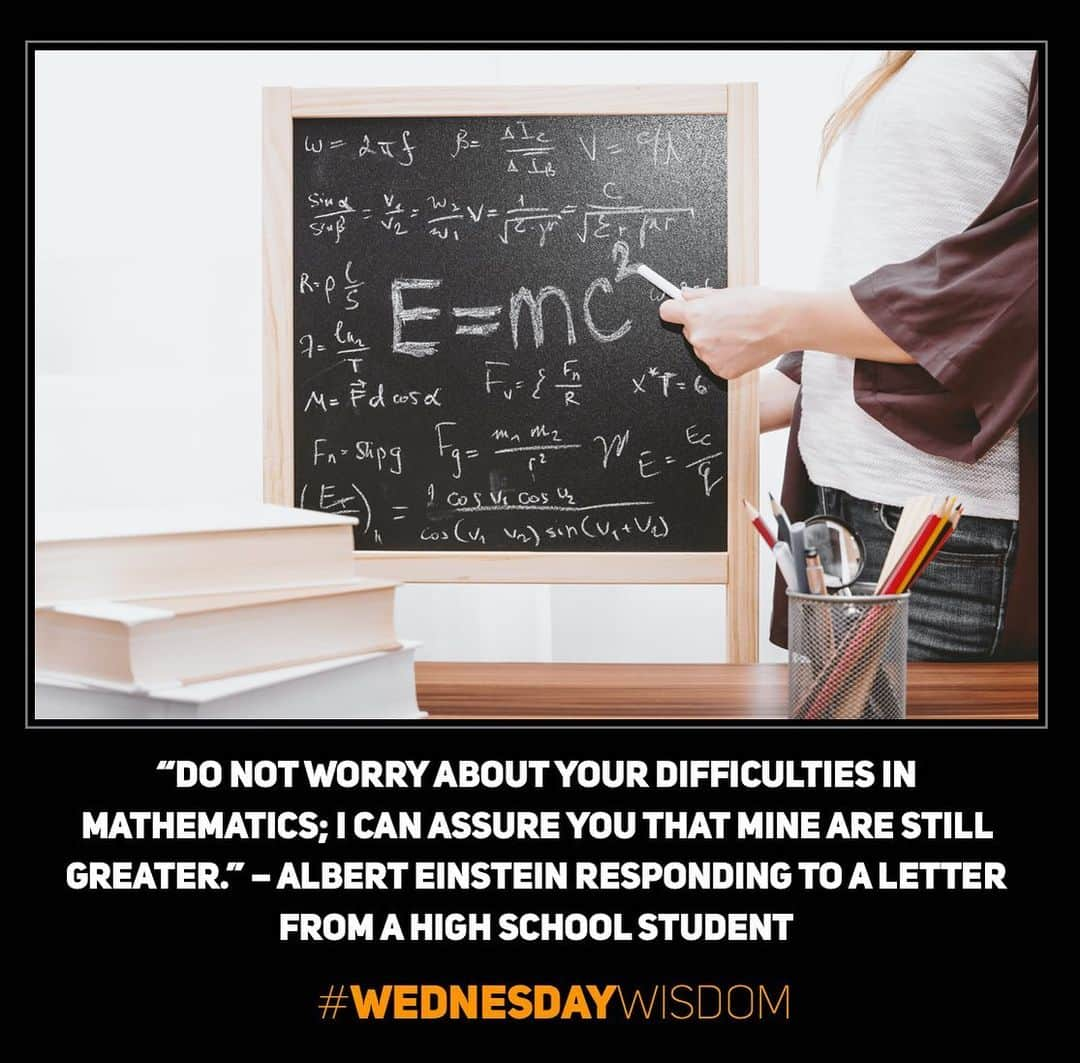 アルベルト・アインシュタインさんのインスタグラム写真 - (アルベルト・アインシュタインInstagram)「#WednesdayWisdom: “Do not worry about your difficulties in mathematics; I can assure you that mine are still greater.” – Albert Einstein responding to a letter from a high school student.」7月29日 22時47分 - alberteinstein