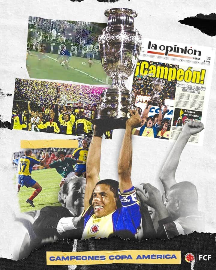 サッカー コロンビア代表チームのインスタグラム：「¡Hace 1⃣9⃣ años fuimos campeones  de la CONMEBOL Copa América🏆!  ¿Quién es el jugador que más recuerdas de esta gran gesta? 🇨🇴」