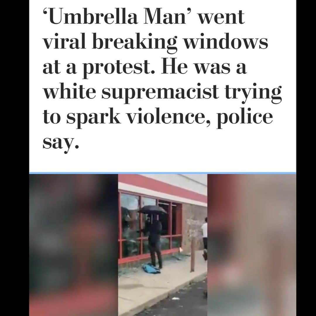 エブロ・ダーデンさんのインスタグラム写真 - (エブロ・ダーデンInstagram)「#UmbrellaMan ... has he been arrested, they know who he is, right?」7月29日 23時13分 - oldmanebro