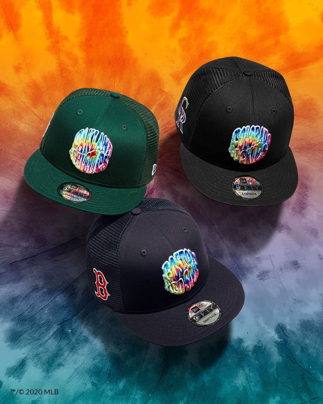 ニューエラ・キャップのインスタグラム：「Peace, love and caps with the MLB Groovy collection. ✌️  This 9FIFTY snapback collection is available in select teams now at neweracap.com . Link in bio」
