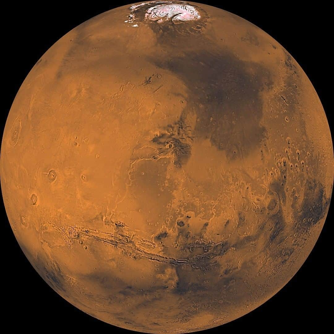 NASAさんのインスタグラム写真 - (NASAInstagram)「#CountdowntoMars 🚀  Tomorrow, #NASAPersevere will lift off to #Mars on an Atlas V rocket. Its mission: survey Mars’ geology for signs of ancient life.   Here are a few facts about the Red Planet:  - Mars is the fourth planet from the Sun at an average distance of about 142 million miles (228 million km).  - Mars makes a complete orbit around the Sun (a year in Martian time) in 687 Earth days.  - Mars is a rocky planet. Its solid surface has been altered by volcanoes, impacts, winds, crustal movement, and chemical reactions.  -  Mars has two moons named Phobos and Deimos.  Image credit: NASA/JPL/USGS For more about the image, click the link in bio.」7月29日 23時29分 - nasagoddard