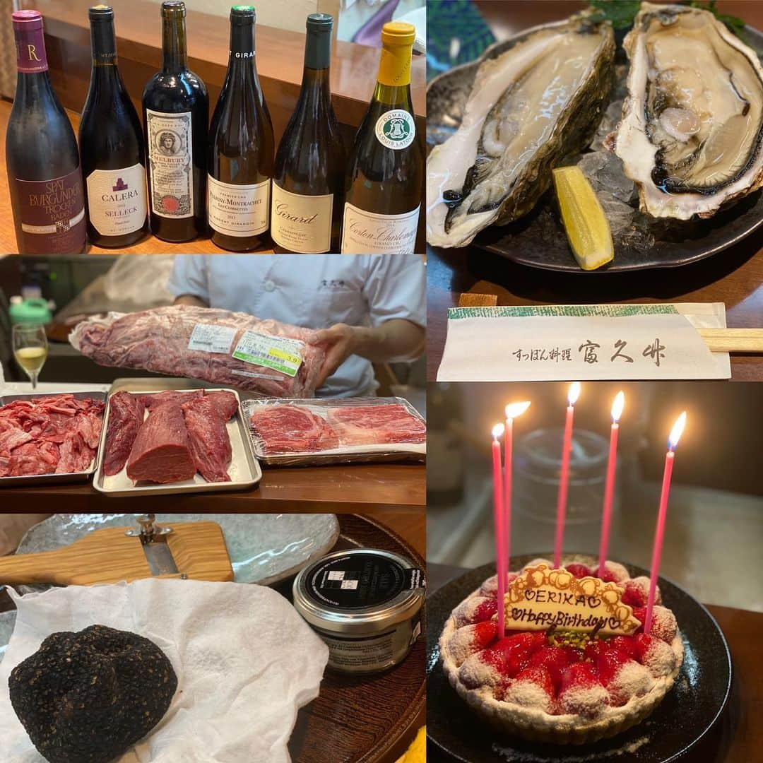 堀えりかさんのインスタグラム写真 - (堀えりかInstagram)「今日はお肉の日❤️ 29日だしね🍖← 最早室内bbqだった🤣💕 美味しすぎた❤️ . .  #誕生日 #誕生日ケーキ #いちごタルト #富久竹 #ステーキ #肉食女子 #bbq」7月30日 0時03分 - xerikax143