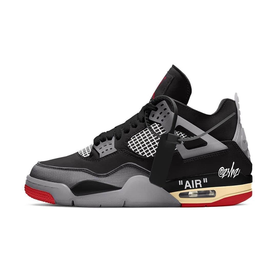 Sneakgalleryさんのインスタグラム写真 - (SneakgalleryInstagram)「The Air Jordan 4 #Bred may be getting an #OffWhite makeover for Fall 2020. Will you try to cop if they drop?」7月30日 3時24分 - sneakgallery