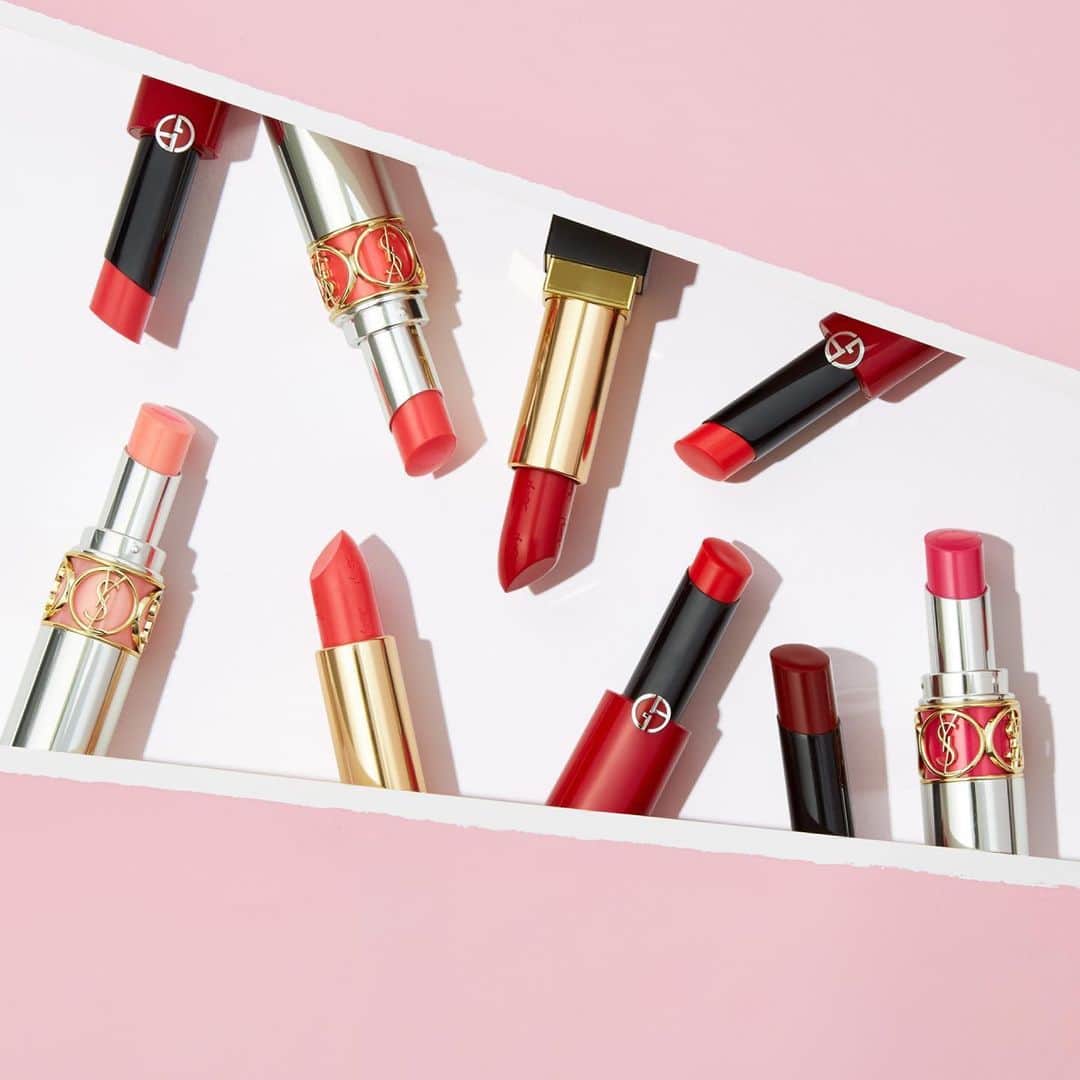 Saks Fifth Avenueのインスタグラム：「Happy #NationalLipstickDay. We're puckered up in long-lasting shades from @yslbeauty and @givenchybeauty. #SaksBeauty」