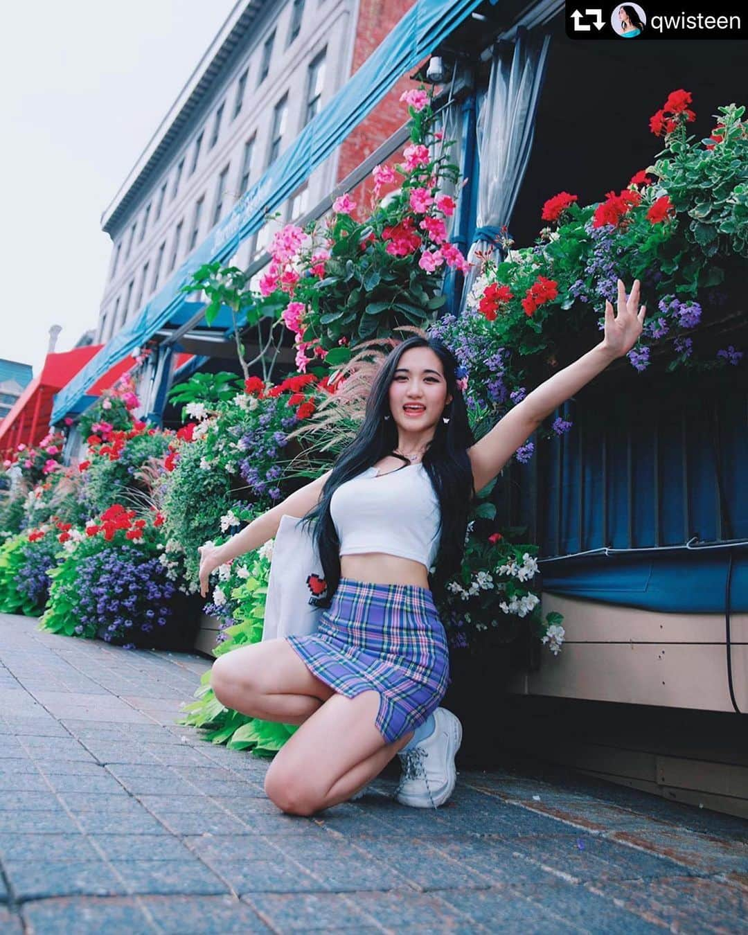 allkpopTHESHOPさんのインスタグラム写真 - (allkpopTHESHOPInstagram)「#repost @qwisteen ・・・ when mom's garden is 2 hours away 😶💐  🌷outfit: @sheinofficial top+skirt ~ [https://bit.ly/39mtBwW] earrings ~ [https://bit.ly/2OHup6b] hairclips ~ [https://bit.ly/2ZK7f5e] shoes ~ [https://bit.ly/2XKKj24] • 🎟: 2qwisteen15 bag ~ @allkpoptheshop  • 🎟: qwisteen (clickable links in story/highlights!)  📷: @capturedbycyga #shein #sheingals #flowers #floralaesthetic #floweraesthetic #summer #fashion #ootd #kfashion #asian #oldport #vieuxport #oldportmontreal #mtl #514 #mtlfashionbloggers #vieuxportmtl」7月30日 6時32分 - allkpoptheshop