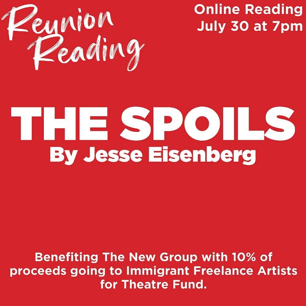 クナル・ネイヤーのインスタグラム：「Join me for a live reading of this wonderful, fun, dark, and slightly twisted;) play that I performed with the great Jesse Eisenberg. All proceeds benefitting @thenewgroupnyc tomorrow Thursday July 30th 7pm EST. See you there! Book your tickets at http://thenewgroup.org」