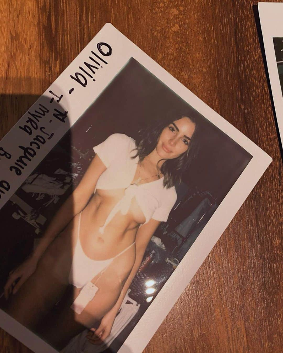 オリビア・カルポさんのインスタグラム写真 - (オリビア・カルポInstagram)「Polaroids from my @si_swimsuit fitting last November. I remember this was immediately after I landed from the million hour flight to Bali but I was so excited to see @mj_day face and try on these lewks!!!! Peep the cover look on the 2nd page」7月30日 7時14分 - oliviaculpo