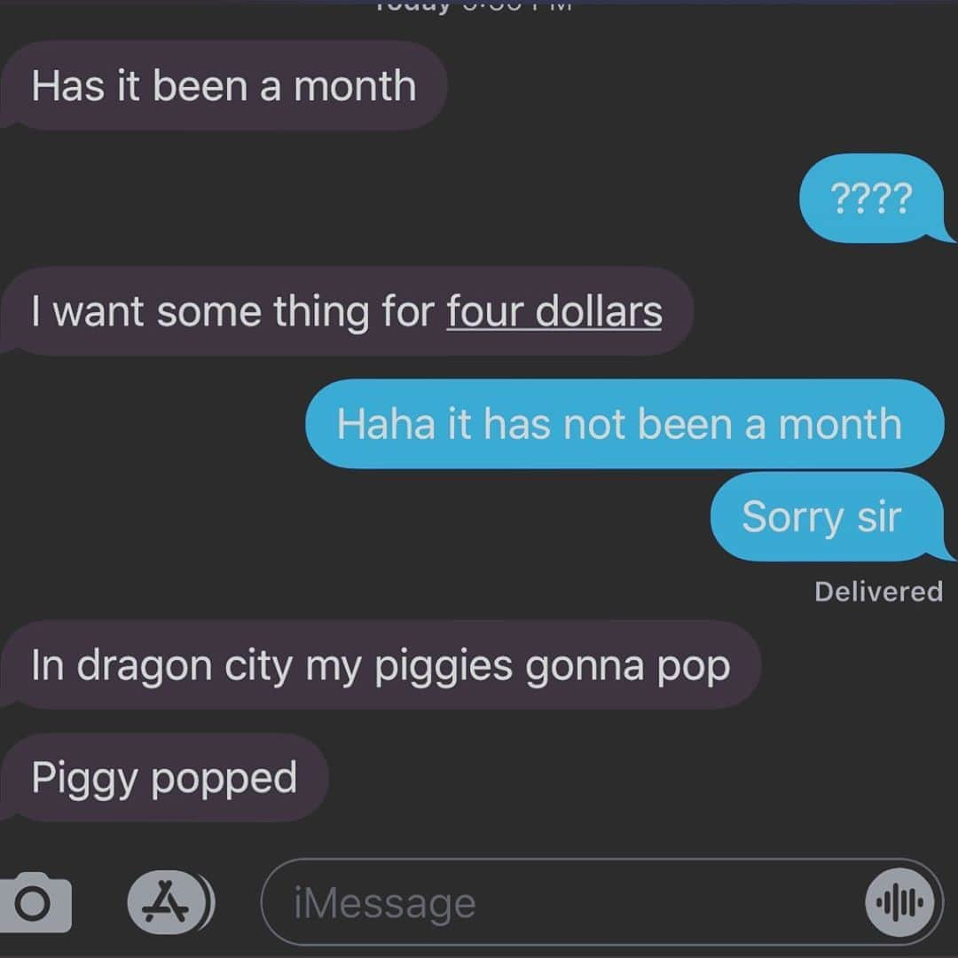 ヒラリー・ダフさんのインスタグラム写真 - (ヒラリー・ダフInstagram)「Text from my 8 year olds iPad ......lol 😂🤣😂🤣 went a litttttle crazy on iTunes last month #piggypopped #newrules #itsonlybeen4days」7月30日 9時40分 - hilaryduff