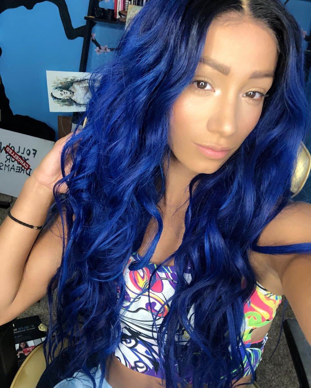 サシャ・バンクスさんのインスタグラム写真 - (サシャ・バンクスInstagram)「Use code “ BOSS “ @arcticfoxhaircolor  Hair: @herhandstyles #bluehair #haircolor #hairvendor #legitboss」7月30日 20時48分 - themercedesvarnado
