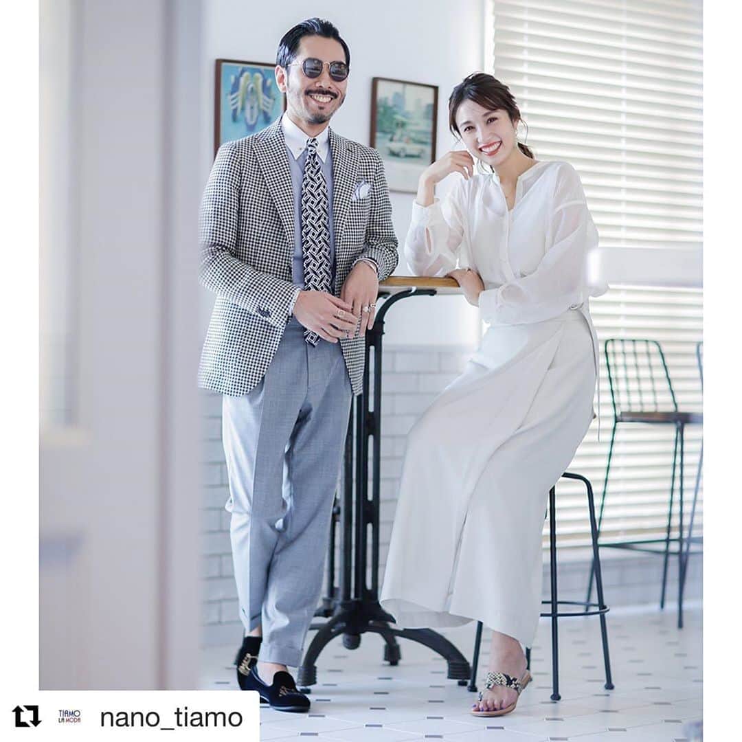 のインスタグラム：「弁解の余地なし笑  笹本さんの嘘の台本が凝りすぎてて、 ドッキリにまんまと引っかかってしまってます笑  マッシモさんとティーナさん、 出てこなかったぁ〜笑。  そして、最後の罰ゲームは誰得なのだろうか....😂  #Repost @nano_tiamo with @get_repost ・・・ ティアモ·ラ·モーダNo.153が7月30日（木）ON AIR！ テーマは【私立ティアモ学園】2020春夏!抜き打ちテスト!? . ぜひお楽しみください！ . ▼広瀬未花さん着用アイテム▼ . nano·universe: バンドカラーシャツ ¥11,000(tax in) 品番:6690120036 . nano·universe: キャミブラウス付きシアージャケットカーデ ¥8,800(tax in) 品番:6690120034 . nano·universe: ラップ風タックマキシスカート ¥14,300(tax in) 品番:6690130028 . Carmen Salas: BANO ¥14,300(tax in) 品番:6710135020 . ADER.bijoux: STONE silver hoop pierce ¥20,900(tax in) 品番:6710145034 . @nano_tiamo @yusuke__fukushima @micahirose @nanouniverse_official #NANOUNIVERSEMENS#ITEMINFO#nanouniverse#nano#MENSFASHION#MENS#ootd#OUTFIT#COORDINATE#FASHIONITEM#fashionchannel#nano_tiamo #ファッションスナップ #スナップ #ファッション #ナノユニバース #コーディネイト #メンズ #メンズファッション #ファッションアイテム #コーデ #ファッション番組 #ティアモ #抜き打ちテスト🏫🎓 #ドッキリ大成功✨✨」