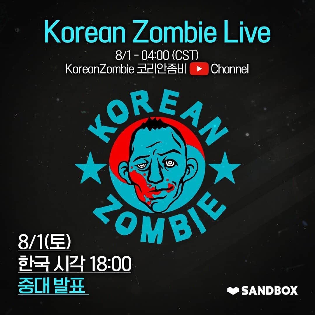 ジョン・チャンソンさんのインスタグラム写真 - (ジョン・チャンソンInstagram)「이번주 토요일 6시! 유투브 KOREAN ZOMBIE 채널 라이브에서 중대발표 예정입니다! 흥미로운 소식이 많습니다. 유투브 코리안좀비 채널에서 6시에 만나요! 🔥🔥 Aug 1st (SAT) 6PM (KST) / 4AM (CST) I will be live on the KOREAN ZOMBIE YouTube Channel for special announcement. Exciting news on the way...See u guys at KOREAN ZOMBIE YT channel at 6PM!!! #youtube #koreanzombie」7月30日 15時02分 - koreanzombiemma