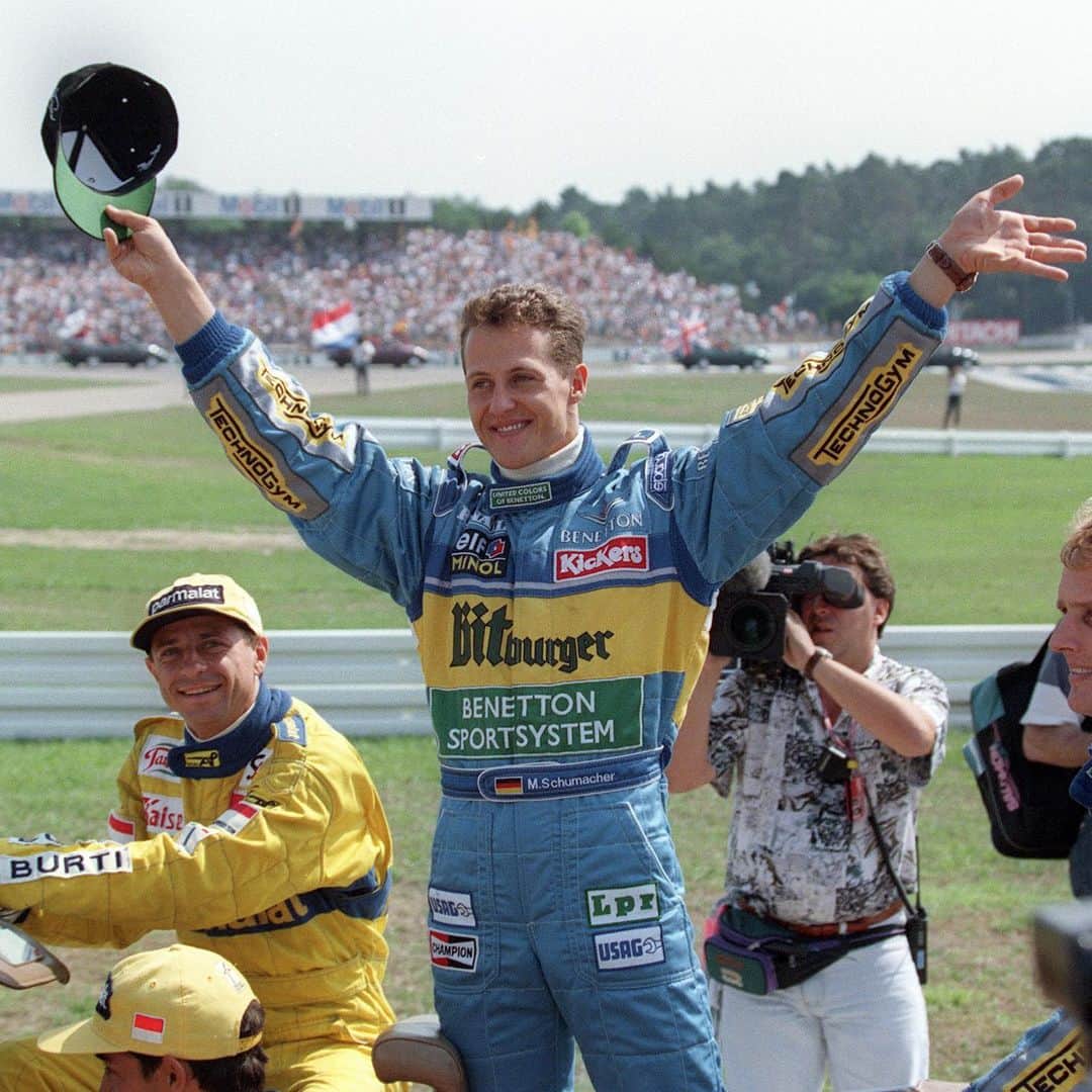 ミハエル・シューマッハさんのインスタグラム写真 - (ミハエル・シューマッハInstagram)「#OnThisDay 25 years ago - bringing back blue memories. The first victory of Michael at Hockenheim, the first victory of a german driver at the German GP. #TeamMichael @f1  Pic Credit: JEAN-PHILIPPE KSIAZEK / AFP and JEAN-LOUP GAUTREAU / AFP @hockenheimring_official  Heute vor 25 Jahren. Michaels erster Sieg in Hockenheim, der erste Sieg eines deutschen Fahrers beim GP von Deutschland.」7月30日 16時56分 - michaelschumacher