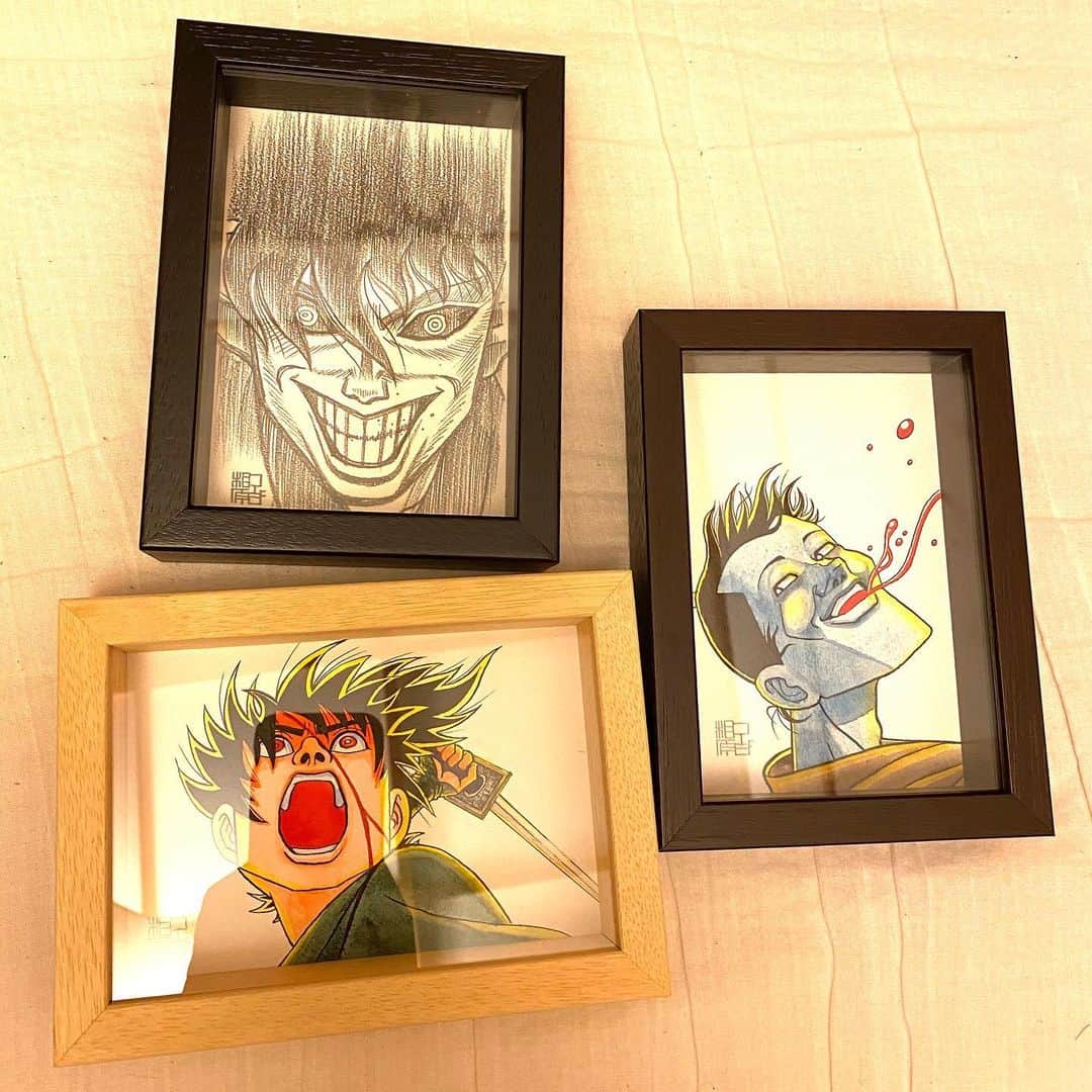 相原コージさんのインスタグラム写真 - (相原コージInstagram)「『ムジナ展』開催中の画廊モモモグラで抽選販売しているポストカードサイズの直筆イラスト。　#ムジナ展 #モモモグラ　#直筆イラスト　#忍者　#mujina #ninja #manga」7月30日 18時29分 - kojiaihara