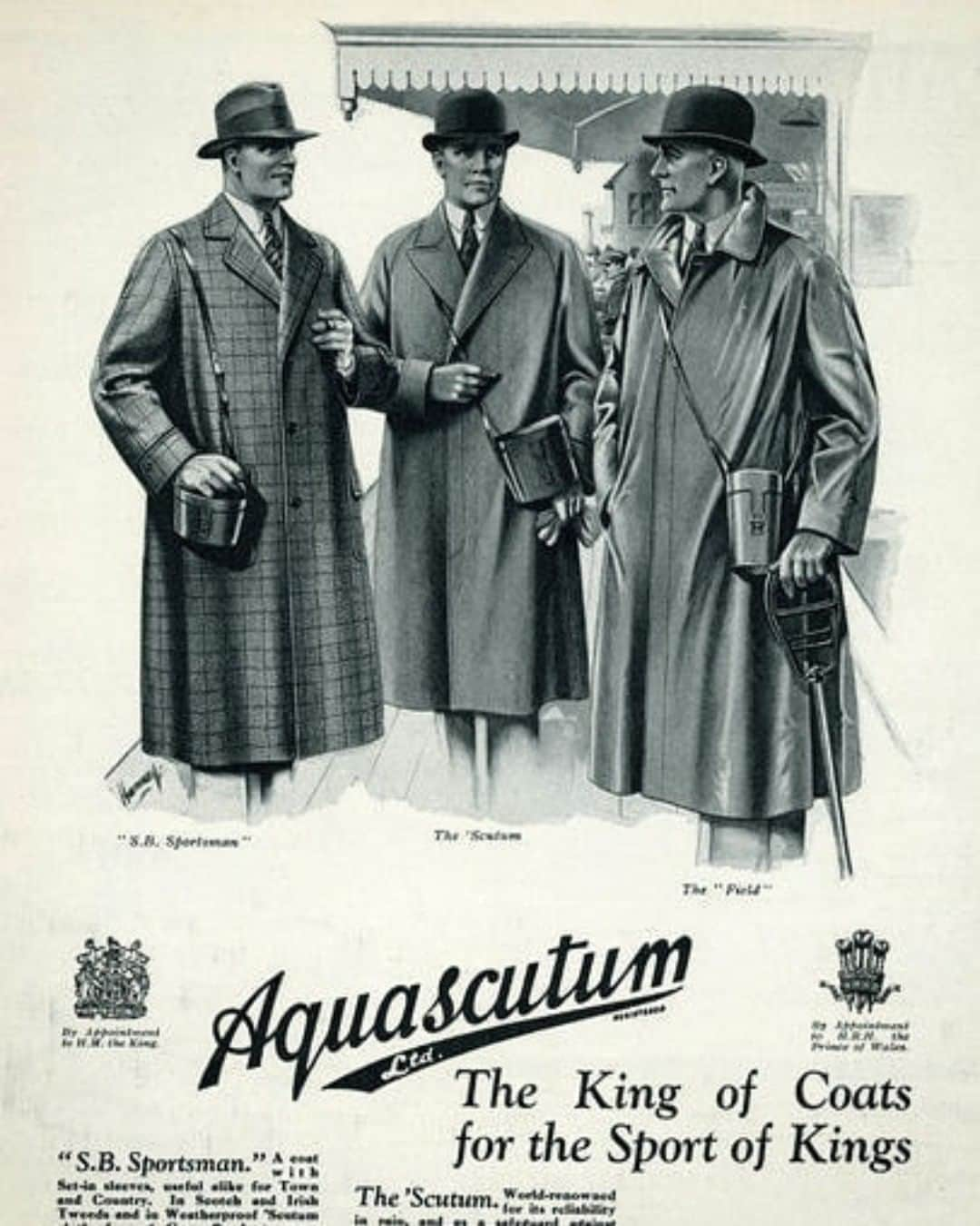 アクアスキュータムのインスタグラム：「#TBT: #Aquascutum - The King of Coats. Our heritage is rooted in excellent British tailoring」