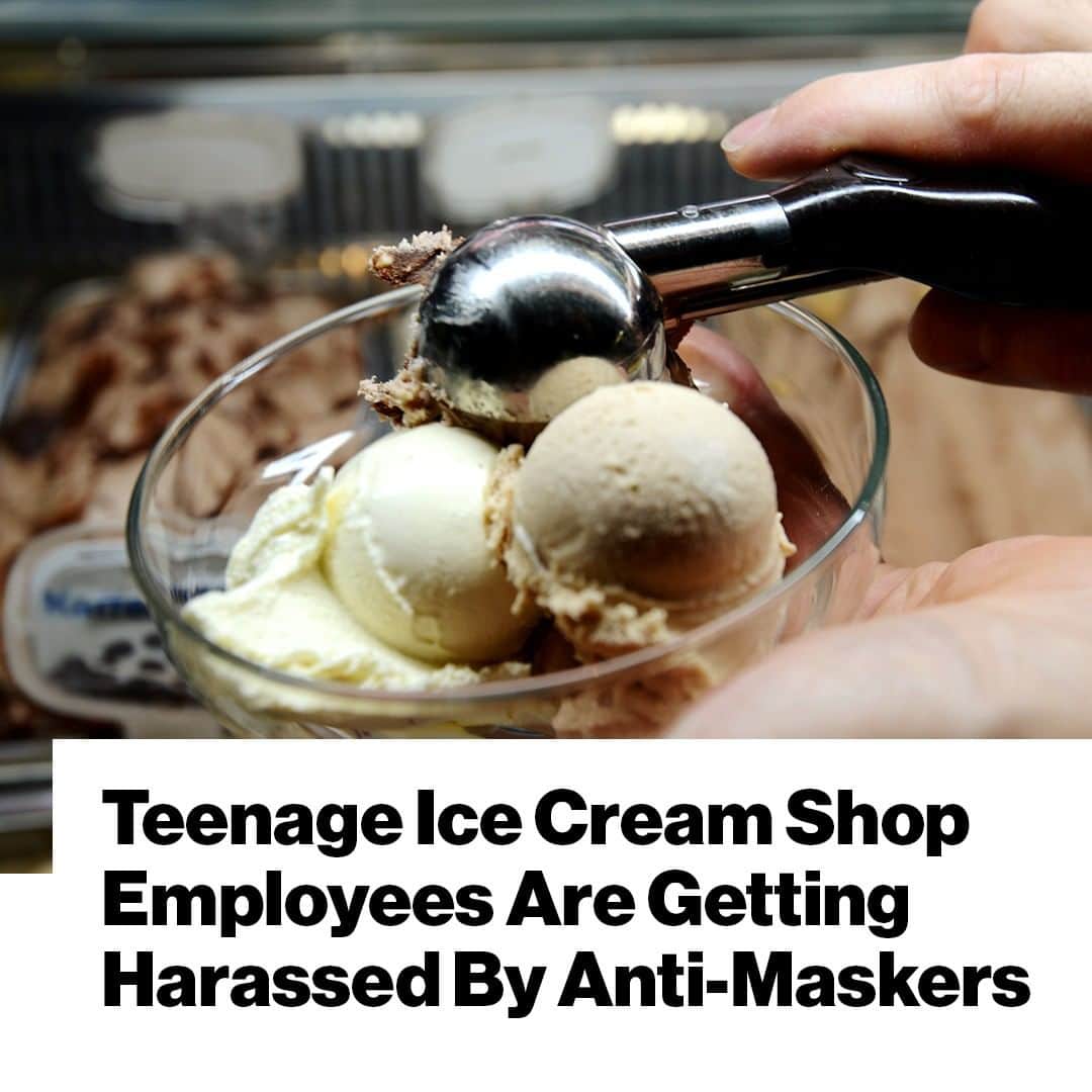 VICEさんのインスタグラム写真 - (VICEInstagram)「Experts and medical professionals pretty much unanimously agree that we should all be wearing masks in public in the middle of a deadly global pandemic -- but that hasn't stopped maladjusted adults from taking out their frustrations over mask policies on teenage ice cream shop employees.⁠ ⁠ To read more about how ice cream shops have become ground zero for mask debates, follow the link in bio. And for the love of god, don't scream at a 16-year-old. ⁠ ⁠ 📸: Getty Images⁠ ⁠ ⁠」7月31日 6時15分 - vice