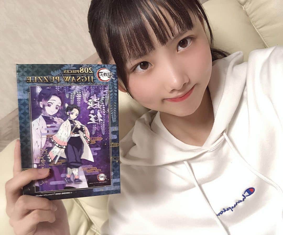 中野みやびのインスタグラム：「パズル！！  #鬼滅の刃 #鬼滅の刃好きさんと繋がりたい #鬼滅の刃が好きすぎる #パズル #puzzle #胡蝶しのぶ #紫 #purple #可愛い #推し #推しのいる生活 #推しが尊い #推ししか勝たん #推し事 #kimetsunoyaiba #大好き #love #cute #wawawa #みやび」