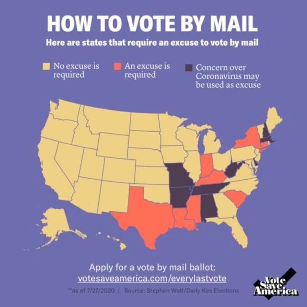 ヒラリー・クリントンさんのインスタグラム写真 - (ヒラリー・クリントンInstagram)「Are you in a state that allows voting by mail? If so, apply for a ballot now—and when you receive it, send it back as early as you can.」7月30日 22時12分 - hillaryclinton