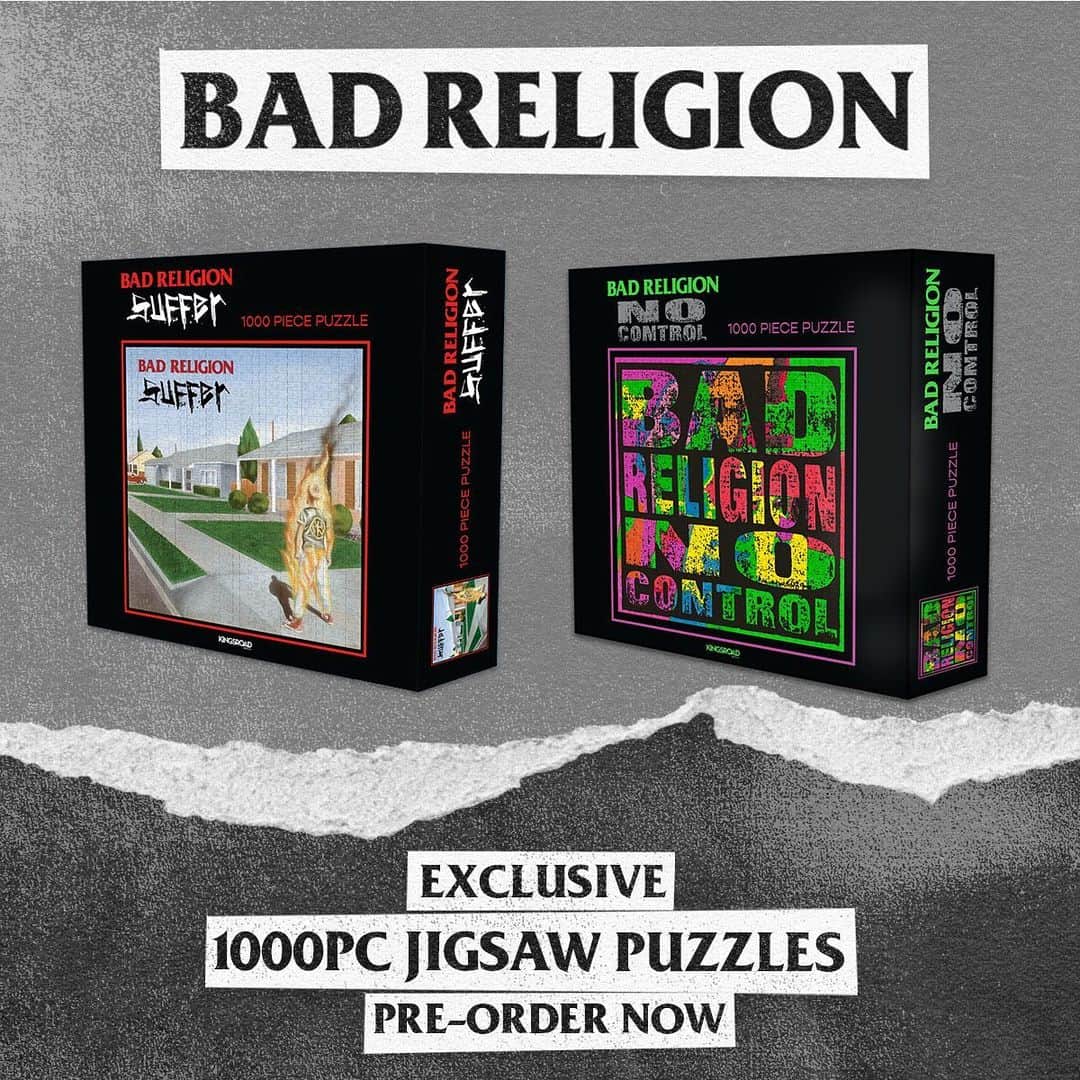 Bad Religionさんのインスタグラム写真 - (Bad ReligionInstagram)「That Suffer puzzle! 🔥New items available in our store at @kingsroadmerch」7月30日 22時27分 - badreligionband