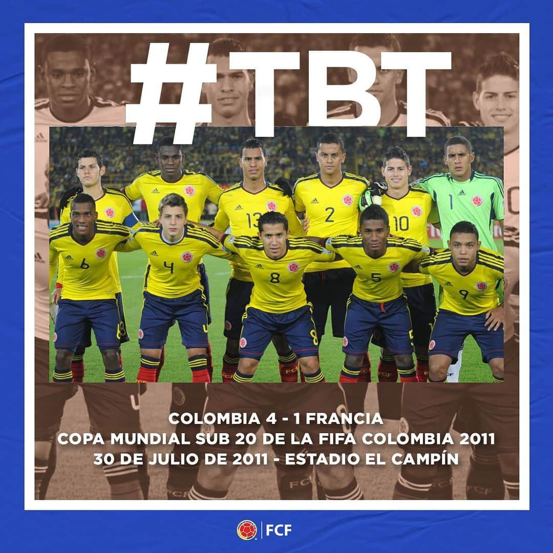 サッカー コロンビア代表チームさんのインスタグラム写真 - (サッカー コロンビア代表チームInstagram)「Hoy en nuestro #TBT recordamos el partido 🆚 Francia de la Copa Mundial Sub 20 de la FIFA Colombia 2011 🏆  🇨🇴 4⃣-1⃣ 🇫🇷  ¿Recuerdas quiénes hicieron los goles? 🤔」7月30日 23時54分 - fcfseleccioncol