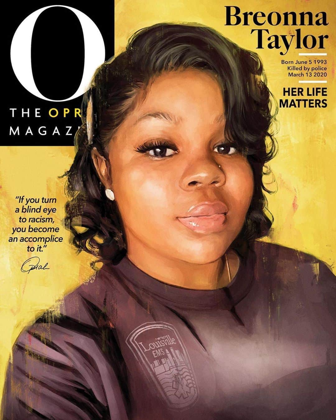 サラ・ライトさんのインスタグラム写真 - (サラ・ライトInstagram)「THIS. #Repost @oprahmagazine ・・・ For the first time in 20 years, @oprah has given up her O Magazine cover to honor Breonna Taylor. She says, “Breonna Taylor. She was just like you. And like everyone who dies unexpectedly, she had plans. Plans for a future filled with responsibility and work and friends and laughter. Imagine if three unidentified men burst into your home while you were sleeping. And your partner fired a gun to protect you. And then mayhem. What I know for sure: We can’t be silent. We have to use whatever megaphone we have to cry for justice. And that is why Breonna Taylor is on the cover of O magazine. I cry for justice in her name.” Tap the link in our bio to read more about Oprah’s tribute to Breonna—and her recent conversation with her mother, Tamika Palmer. Breonna: This one’s for you 🙏🏽 (🎨: @alexis_art)」7月31日 0時51分 - swrightolsen