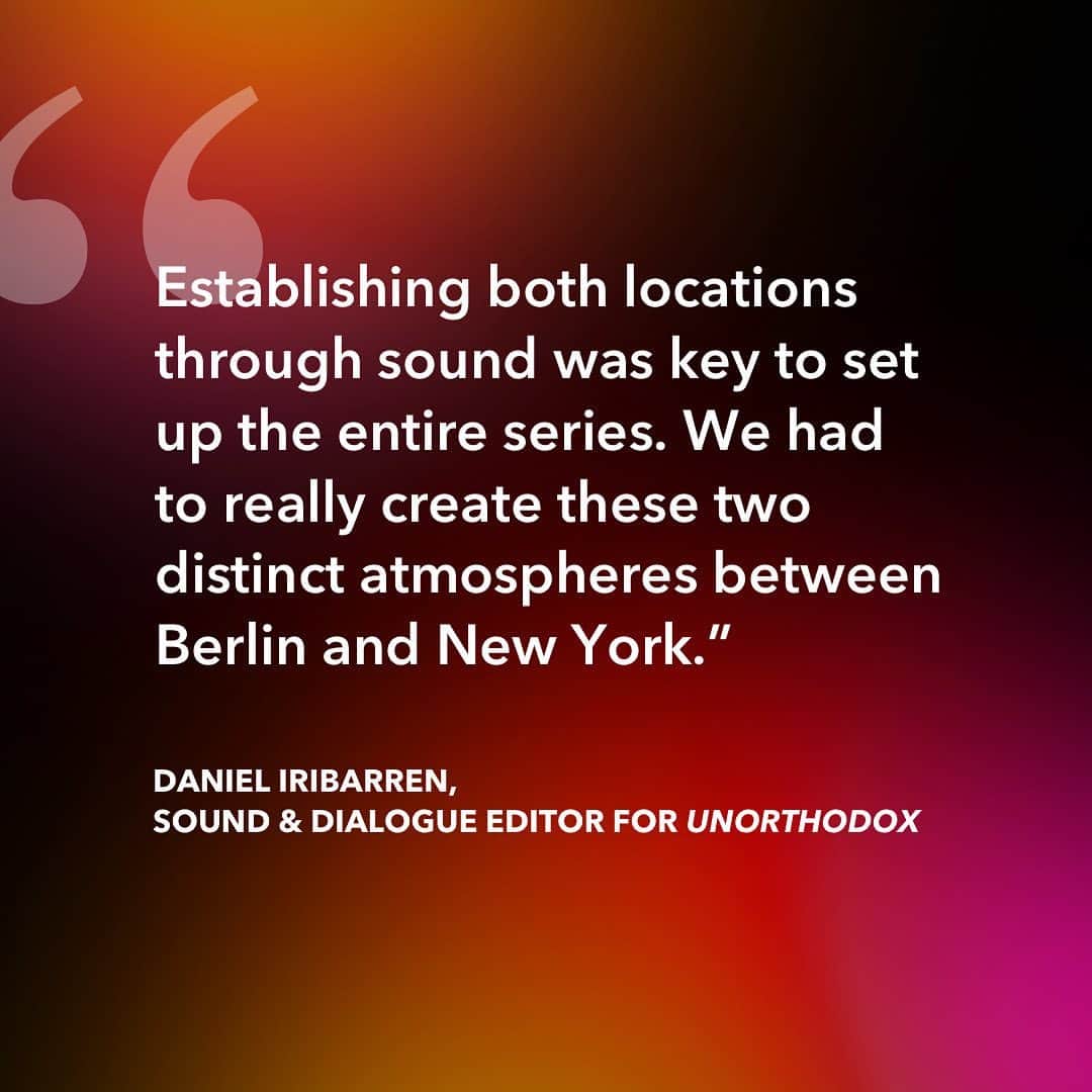 ドルビーラボラトリーズさんのインスタグラム写真 - (ドルビーラボラトリーズInstagram)「The sounds of Berlin and New York help to tell the journey of Esty breaking out of her community. The sound team behind Unorthodox discuss how each sound matters.  Learn more in our latest episode of the Dolby Institute Podcast on YouTube.」7月31日 1時31分 - dolbylabs