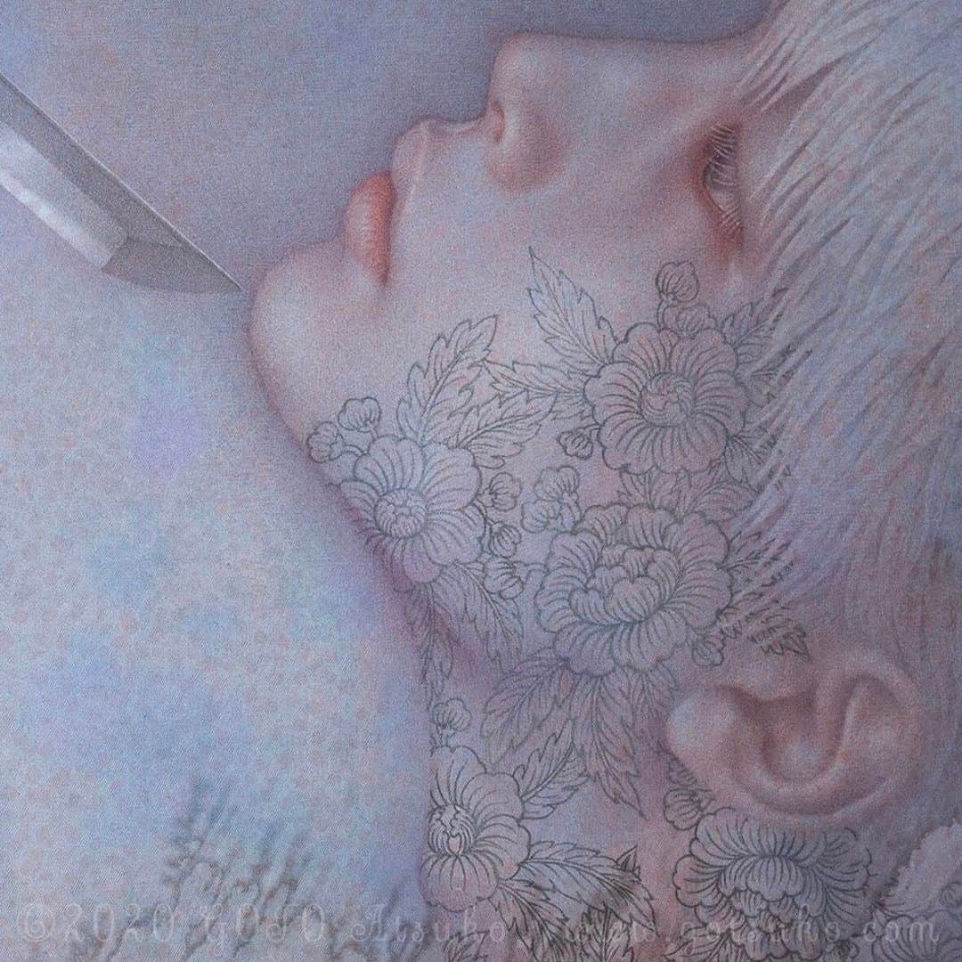 後藤温子さんのインスタグラム写真 - (後藤温子Instagram)「WIP⚔️ #watercolor #painting  on #cottonfabric」7月31日 2時49分 - gotsukooo