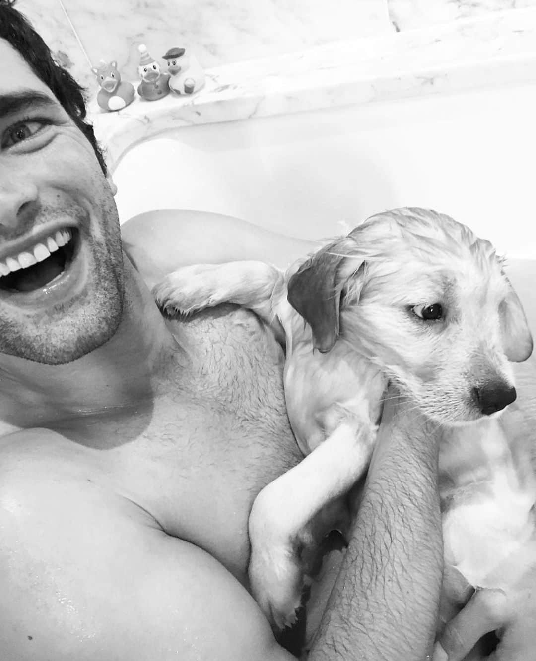 ショーン・オプリーのインスタグラム：「Happy 4th birthday Tallulah. Thanks for not running away yet. I love you」