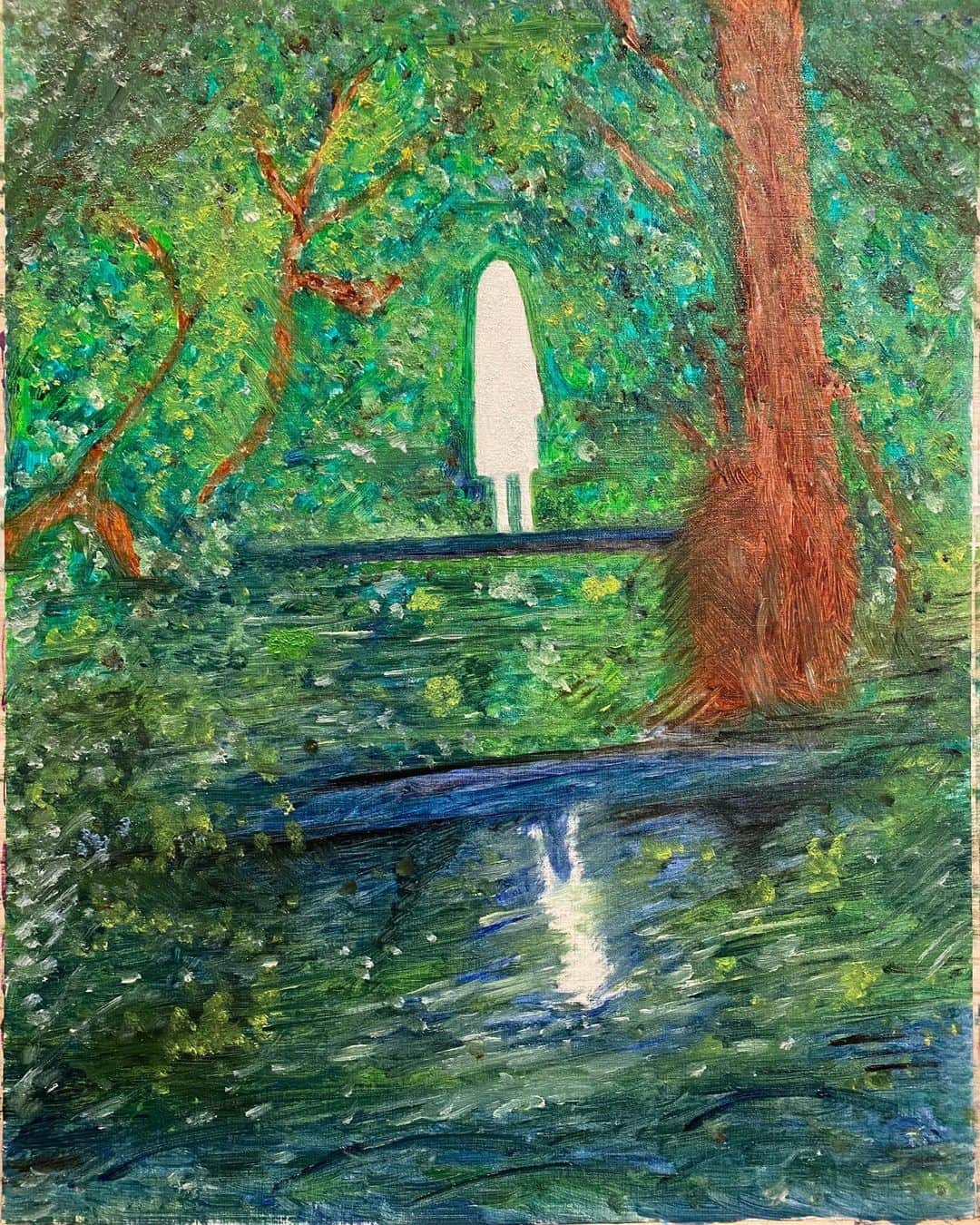 火口秀幸のインスタグラム：「これは、名画を真似て　 書いてみた  #油絵　 距離感が　難しいわぁ〜 勉強しよー #吉本坂46 #RED #HIDEBOH #絵画」