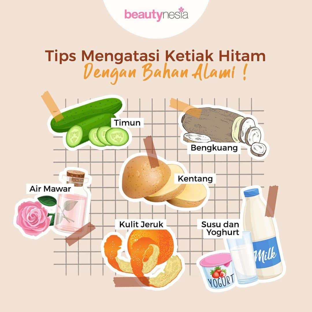 Beauty | Health | Fashionさんのインスタグラム写真 - (Beauty | Health | FashionInstagram)「Meski gak terlalu terlihat, tapi bagian ketiak tetap harus diperhatikan lho. Apalagi jika kamu suka menggunakan pakain dengan lengan terbuka, seringkali ngerasa gak pede kalo ketiak hitam. Setuju gak ? Gak usah khawatir, ternyata bisa loh melakukan perawatan sendiri dirumah untuk mengatasi ketiak yang hitam dengan bahan alami. Kamu bisa menjadikan bahan bahan ini sebagai scrub atau masker. Untuk hasil yang maksimal lakukan secara rutin, 2-3 kali dalam seminggu!⁣⁣⁣ ⁣⁣⁣ Selamat mencoba 😍⁣⁣⁣ ⁣⁣⁣ #BeautynesiaID #Beautynesia #Ketiak #PerawatanKetiak #KetiakHitam #BahanAlami #MaskerAlami」7月31日 14時42分 - beautynesia.id