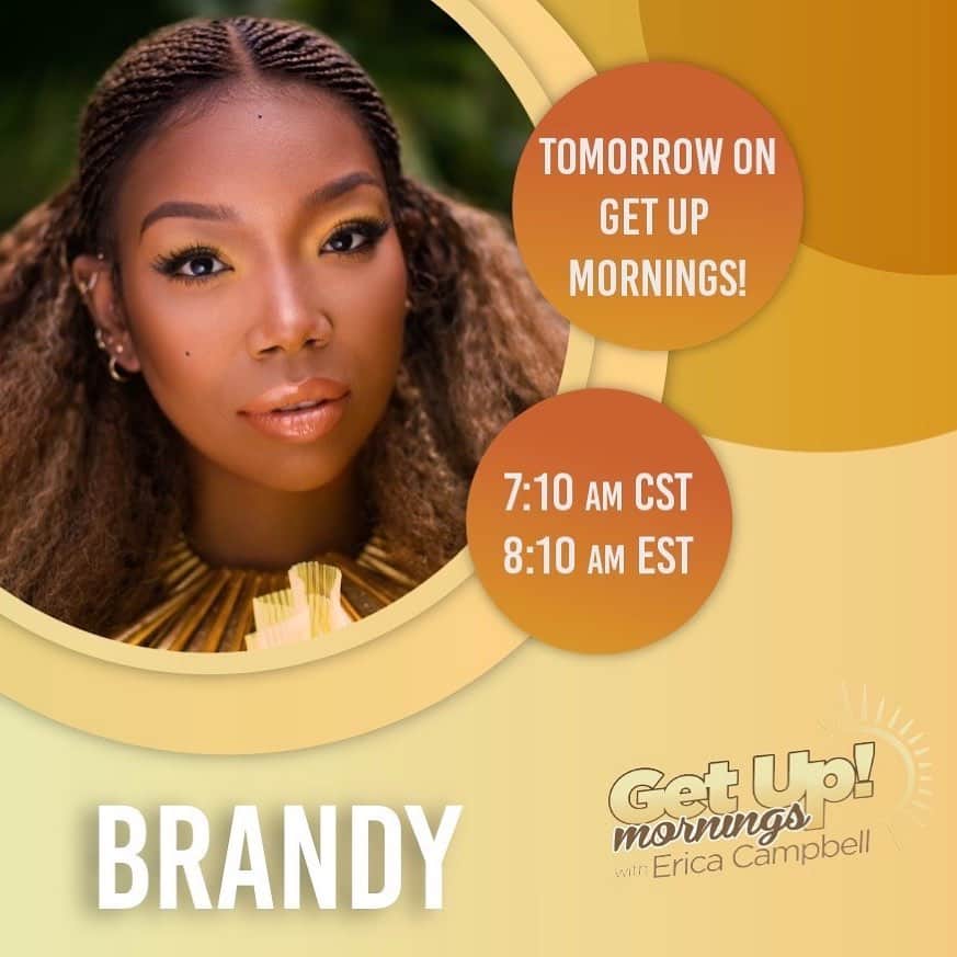 エリカ・キャンベルさんのインスタグラム写真 - (エリカ・キャンベルInstagram)「#Brandy joins the #GetUpCrew tomorrow! Don’t miss it.  @brandy #B7  . . . @getuperica radio show weekdays 6am-10am EST/5am-9am CST . . . 📻 Get Up! Mornings with Erica Campbell 💻 www.getuperica.com 📱 Get Up! Mornings app 📞 877-242-2426」7月31日 7時30分 - imericacampbell