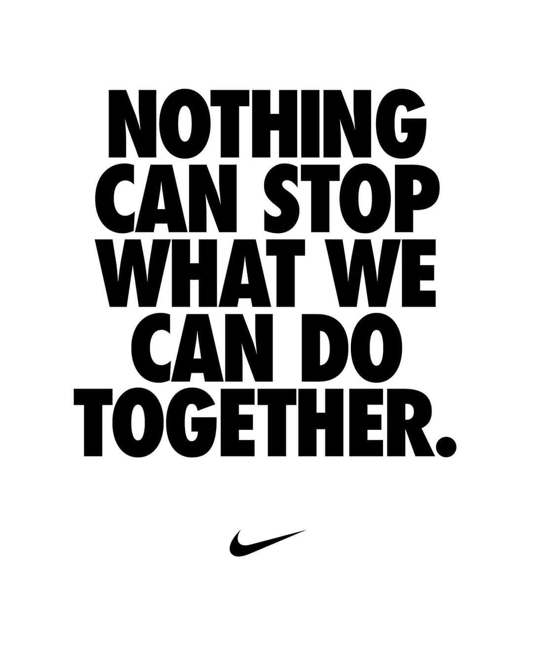 のインスタグラム：「We are stronger together.  Learning from each other, supporting each other and inspiring each other through the sport that we love.  You Can’t Stop Sport. Because You Can’t Stop Us. #YouCantStopUs @nike」