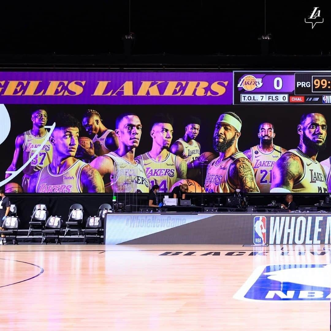 Los Angeles Lakersさんのインスタグラム写真 - (Los Angeles LakersInstagram)「Stage is set. #LakeShow」7月31日 8時59分 - lakers