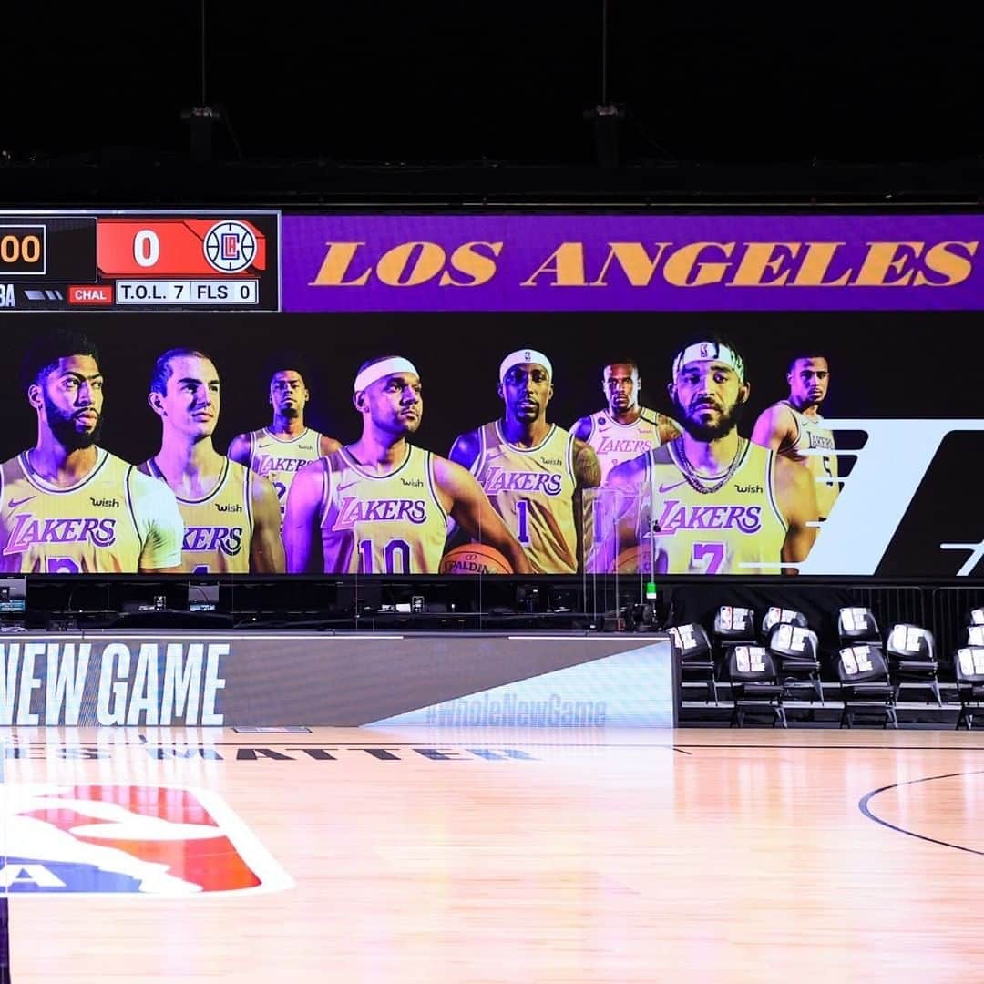 Los Angeles Lakersさんのインスタグラム写真 - (Los Angeles LakersInstagram)「Stage is set. #LakeShow」7月31日 8時59分 - lakers