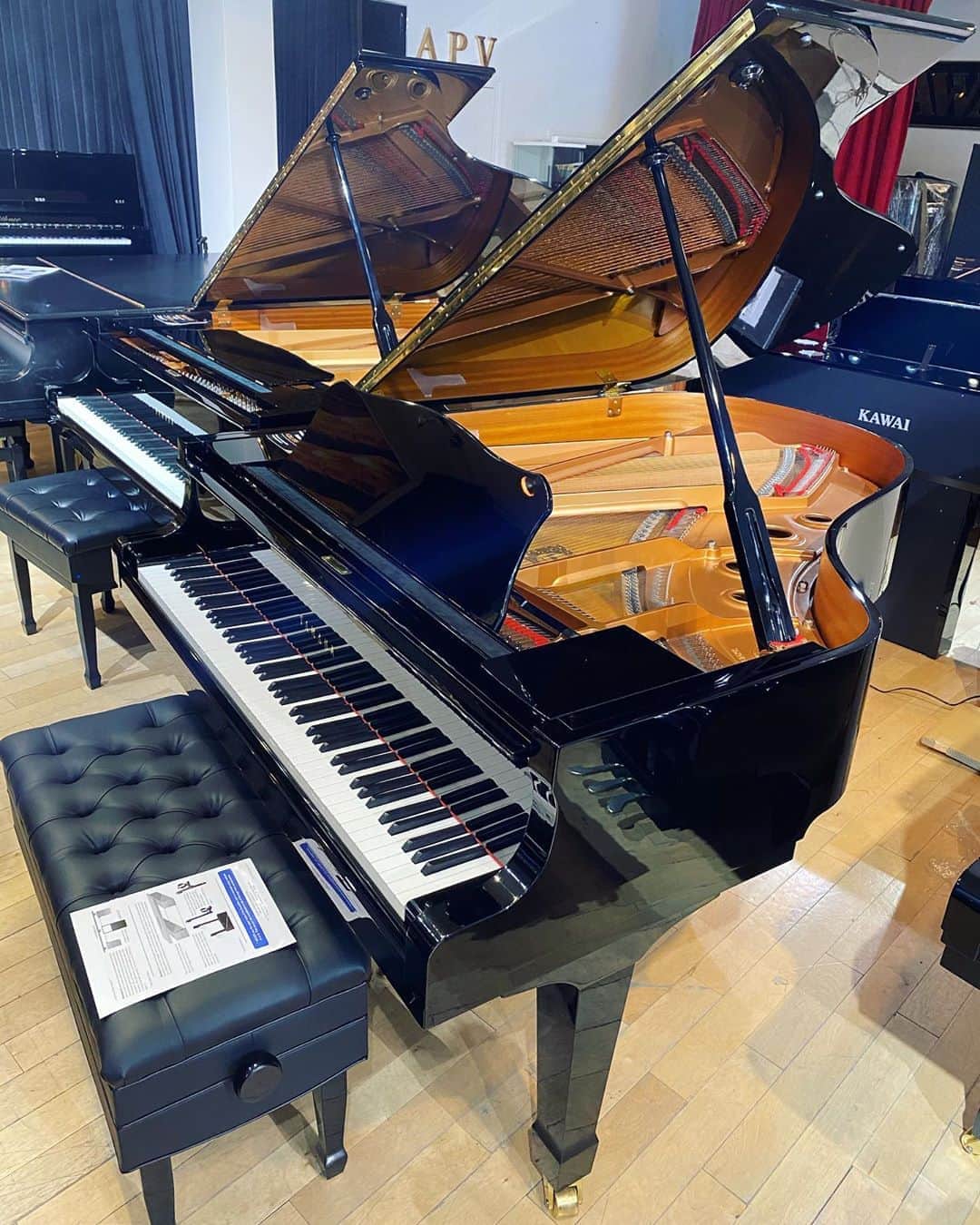 エリック・ラドフォードのインスタグラム：「My new baby!!!! Childhood dream come true!   #piano #grandpiano #music #childhooddreams」