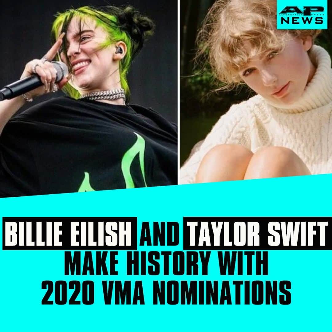 Alternative Pressさんのインスタグラム写真 - (Alternative PressInstagram)「@billieeilish and @taylorswift earn historic nominations at this year’s @vmas⁠ LINK IN BIO⁠ .⁠ .⁠ .⁠ #billieeilish #taylorswift #tswift #mtv #mtvvmas #vmas #videomusicawards #mtvvideomusicawards #vmanominations #femalevmanominations #historicvmanominations #2020vmas #2020videomusicawards #2020mtvvideomusicawards #2020vmanominations #2020femalevmanominations #2020historicvmanominations #alternativepress #altpress」7月31日 11時30分 - altpress