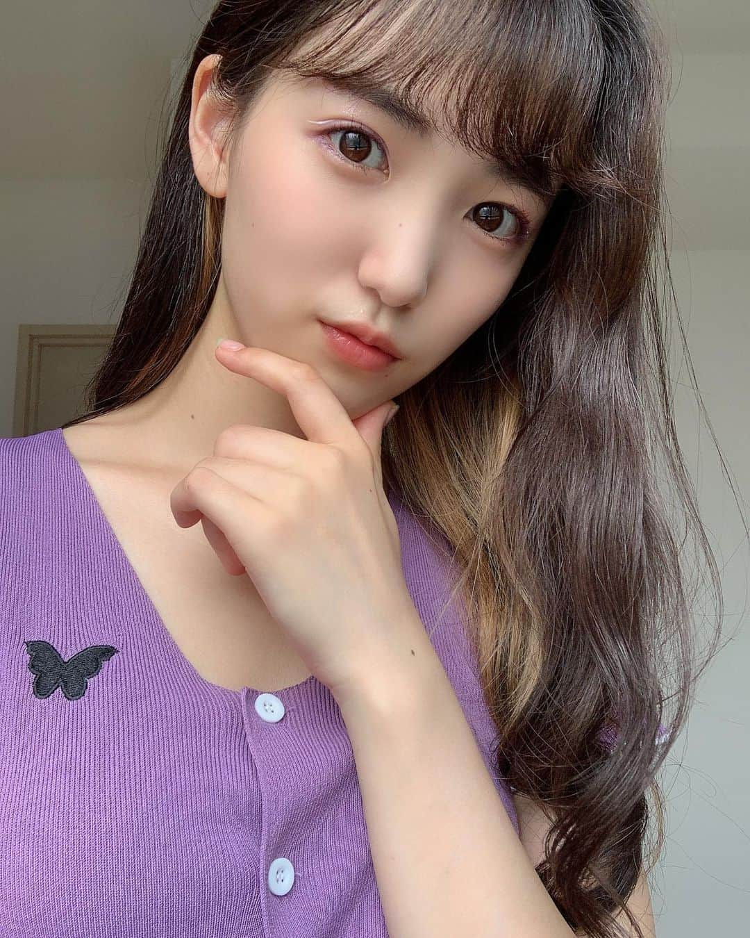 下尾みうさんのインスタグラム写真 - (下尾みうInstagram)「🦋🖤  #トップス #蝶々」7月31日 11時24分 - miumiu1343